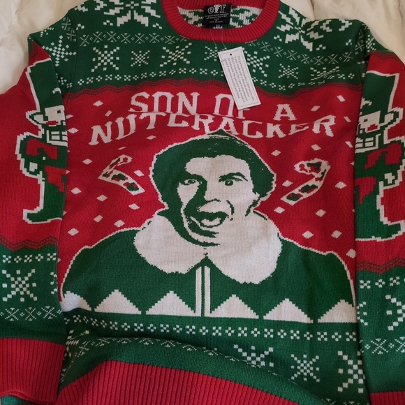 ELF Festive Red and Green Crewneck Sweater - Picture 2 of 5